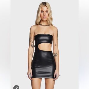 Edikted Cutout Lace Up Dress